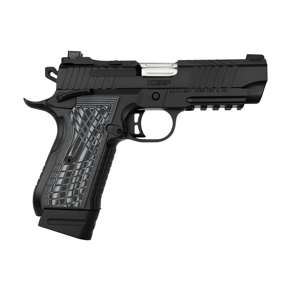 kimber mfg.,inc 3100014 kds9c rail 9mm 15+1 18+1 4.09" kimpro black front and rear serrations stainless steel g 10 grip Kimber Mfg.,inc 3100014 KDS9C Rail 9mm 15+1 18+1 4.09" KimPro Black Front and Rear Serrations Sports South item 170603