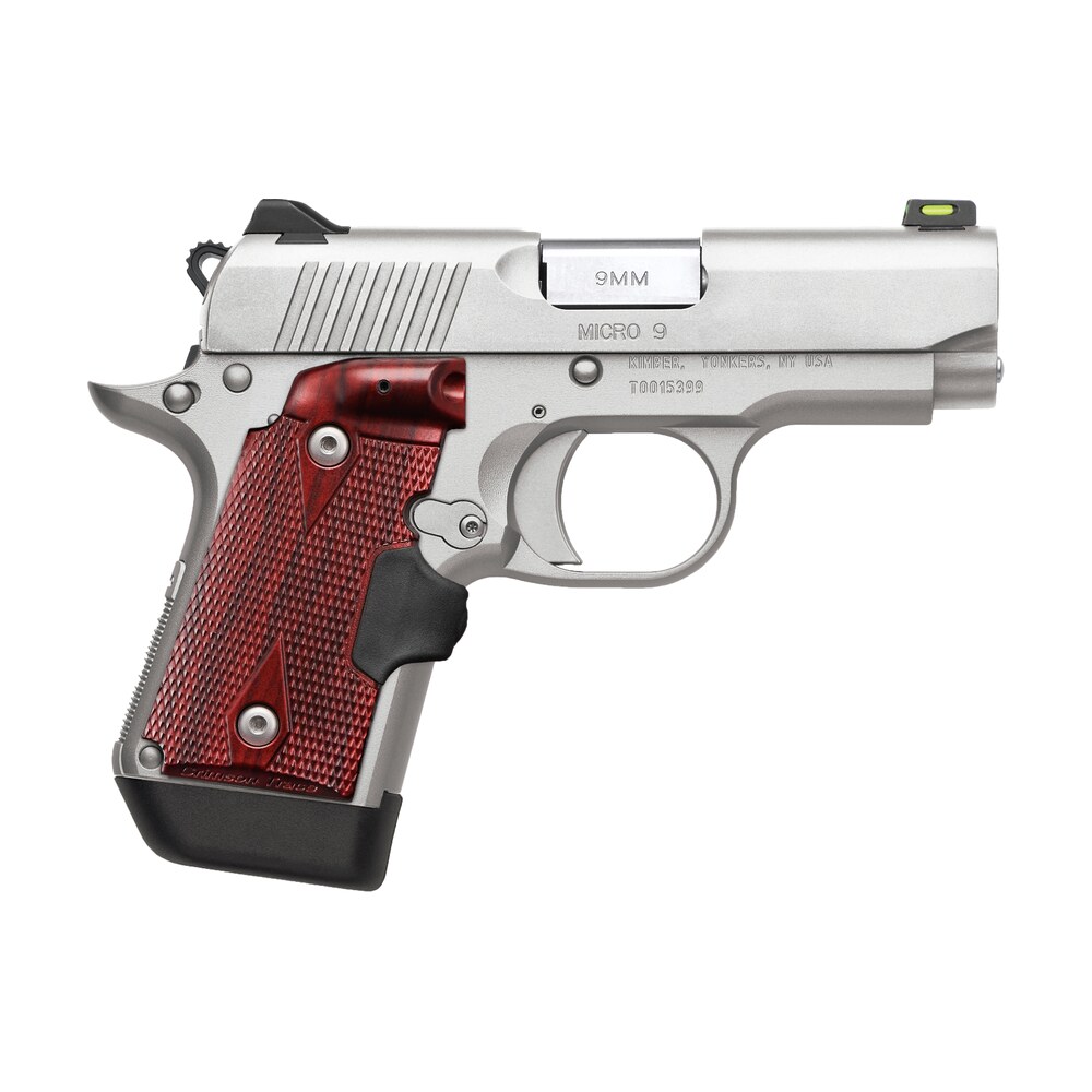 kimber mfg.,inc 3700482 micro 9 stainless steel 9mm 7+1 3.15" satin silver slide rosewood grip Kimber Mfg.,inc 3700482 Micro 9 Stainless Steel 9mm 7+1 3.15" Satin Silver Slide Rosewood Grip Sports South item 170632