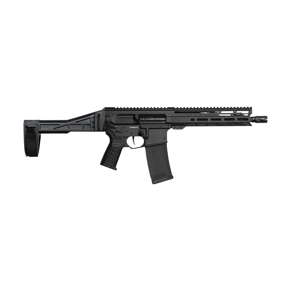 cmmg 30ac50f ab dissent mk4 300 blackout 30+1 10.50" black nitride threaded barrel, 5.50" m lok handguard, black armor cerakote aluminum picatinny rail receiver, black cmmg zeroed grip CMMG 30AC50F-AB Dissent MK4 300 Blackout 30+1 10.50" Black Nitride Threaded Sports South item 170854