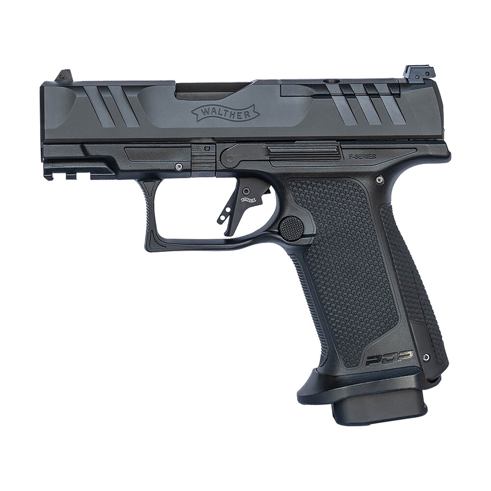 walther arms 4796042 pdp f series pro 9mm luger 18+1 3.50" black steel barrel, black serrated/optic ready steel slide, black polymer frame w/picatinny rail, medium backstrap grip Walther Arms 4796042 PDP F-Series Pro 9mm Luger 18+1 3.50" Black Steel Sports South item 170961