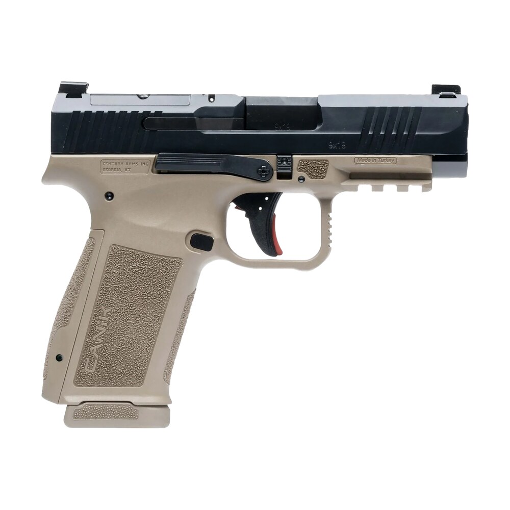 canik hg7883bdn mete mc9ls sub compact frame 9mm luger 17+1 3.64" black steel barrel, black nitride serrated steel slide, flat dark earth polymer frame w/picatinny rail, interchangeable backstrap grip Canik HG7883BDN Mete MC9LS Sub-Compact Frame 9mm Luger 17+1 3.64" Black Steel Sports South item 171068