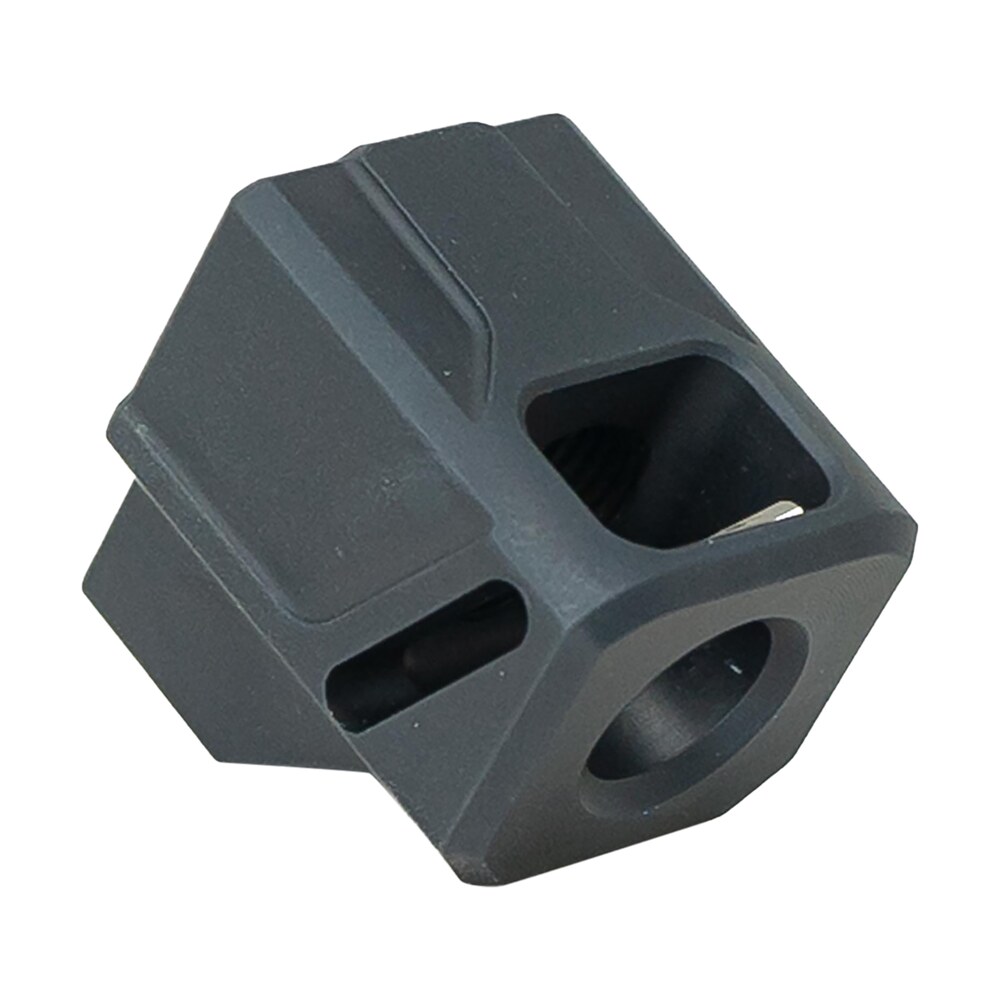 faxon firearms ffpacompdsmp01 exos 514 compensator for m&p black aluminum 1/2"x28 threads 1.10" oal 9mm Faxon Firearms FFPACOMPDSMP01 EXOS-514 Compensator for M&P Black Aluminum 1/2"x28 Threads Sports South item 171101