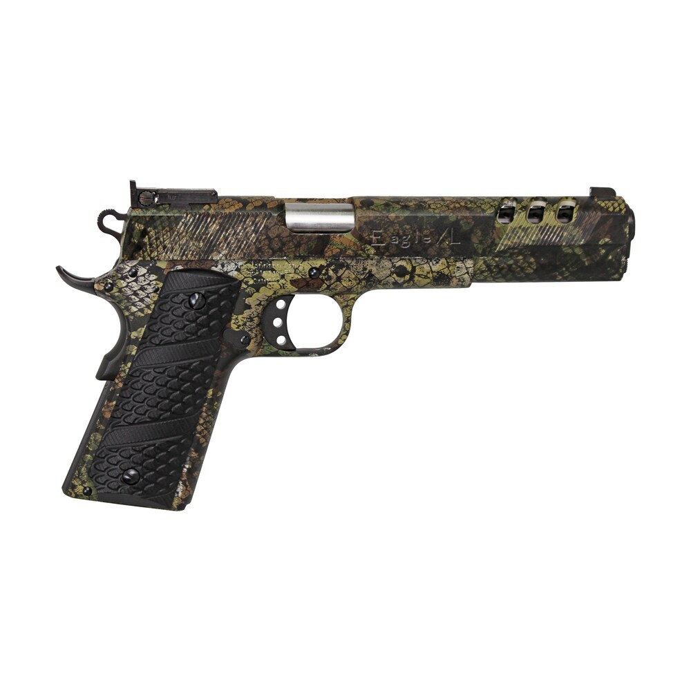 iver johnson arms eaglexl10p eagle xl10p swamp snake 10mm 8+1 6" swamp snake hydrographic front/rear angled serrations ported 4140 steel slide g 10 snake skin grip Iver Johnson Arms EAGLEXL10P Eagle XL10P Swamp Snake 10mm 8+1 6" Swamp Snake Hydrographic Sports South item 171129