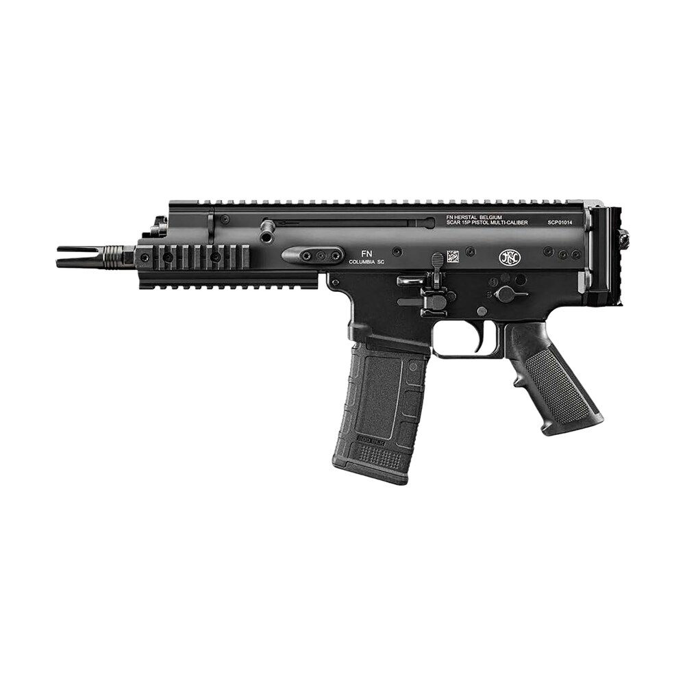 fn 38101242 scar 15p 300 blackout 30+1 7.50" black chrome lined steel barrel, black anodized aluminum picatinny rail receiver, black polymer grip, ambidextrous FN 38101242 SCAR 15P 300 Blackout 30+1 7.50" Black Chrome Lined Steel Sports South item 171222