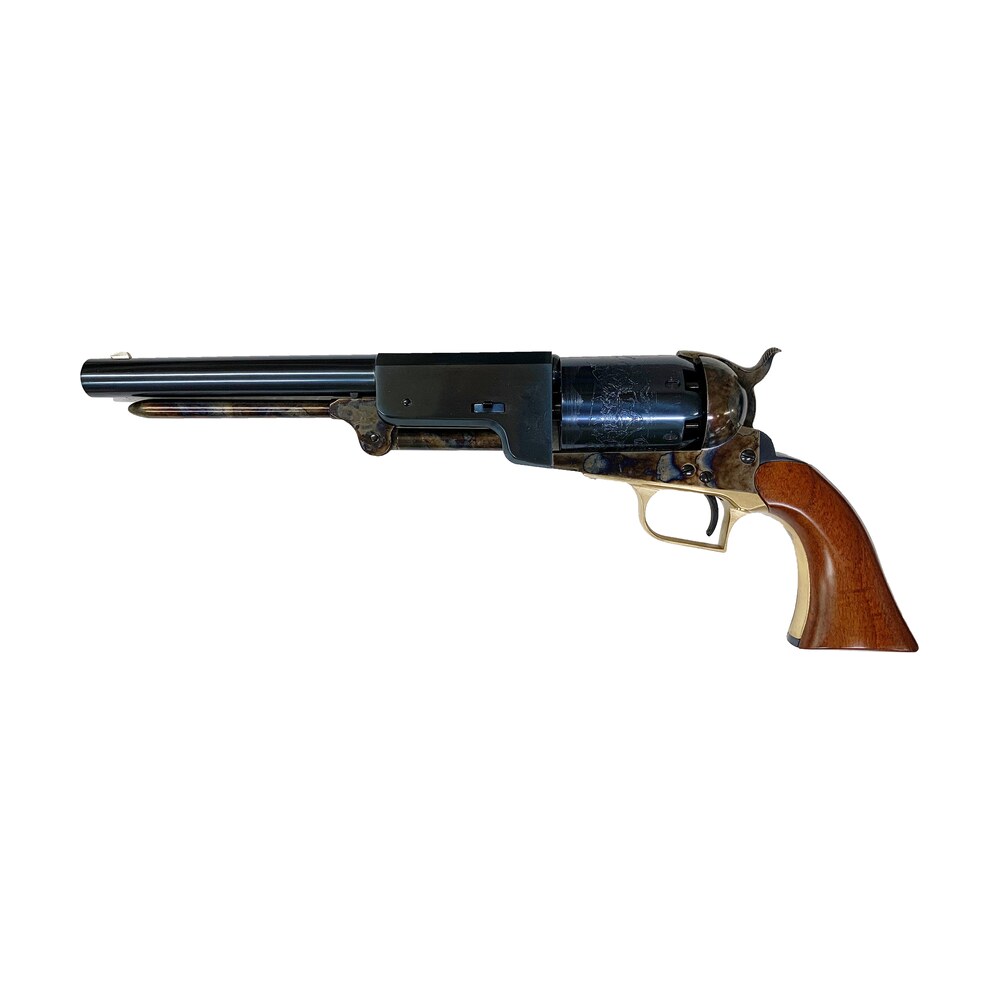 cimarron ca020c00 1847 walker dragoon us 44 6 shot 9" blued steel barrel blued engraved cylinder color case hardened steel frame walnut grip exposed hammer Cimarron CA020C00 1847 Walker Dragoon US 44 6 Shot 9" Blued Steel Barrel Blued Engraved Sports South item 171355
