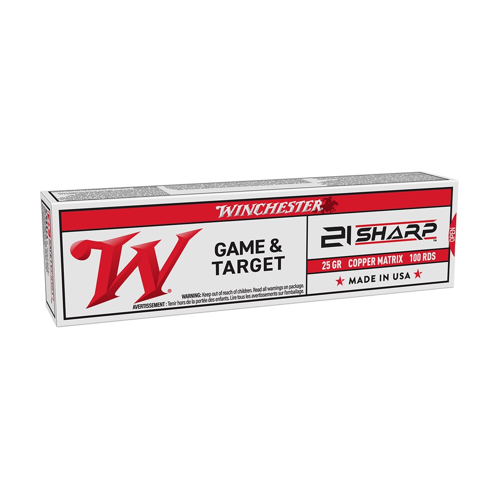 winchester ammo s21slf usa 21sharp 25gr copper matrix 100 per box/20 case Winchester Ammo S21SLF USA 21Sharp 25gr Copper Matrix 100 Per Box/20 Case Sports South item 171422