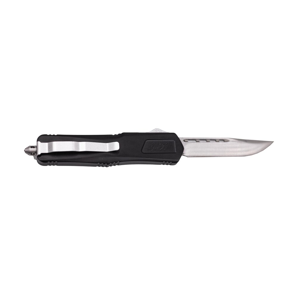 great lakes firearms glkmdsmtblk glfa medium 3.50" otf plain steel blade, black cerakote aluminum handle Great Lakes Firearms GLKMDSMTBLK GLFA Medium 3.50" OTF Plain Steel Blade, Black Cerakote Sports South item 171428
