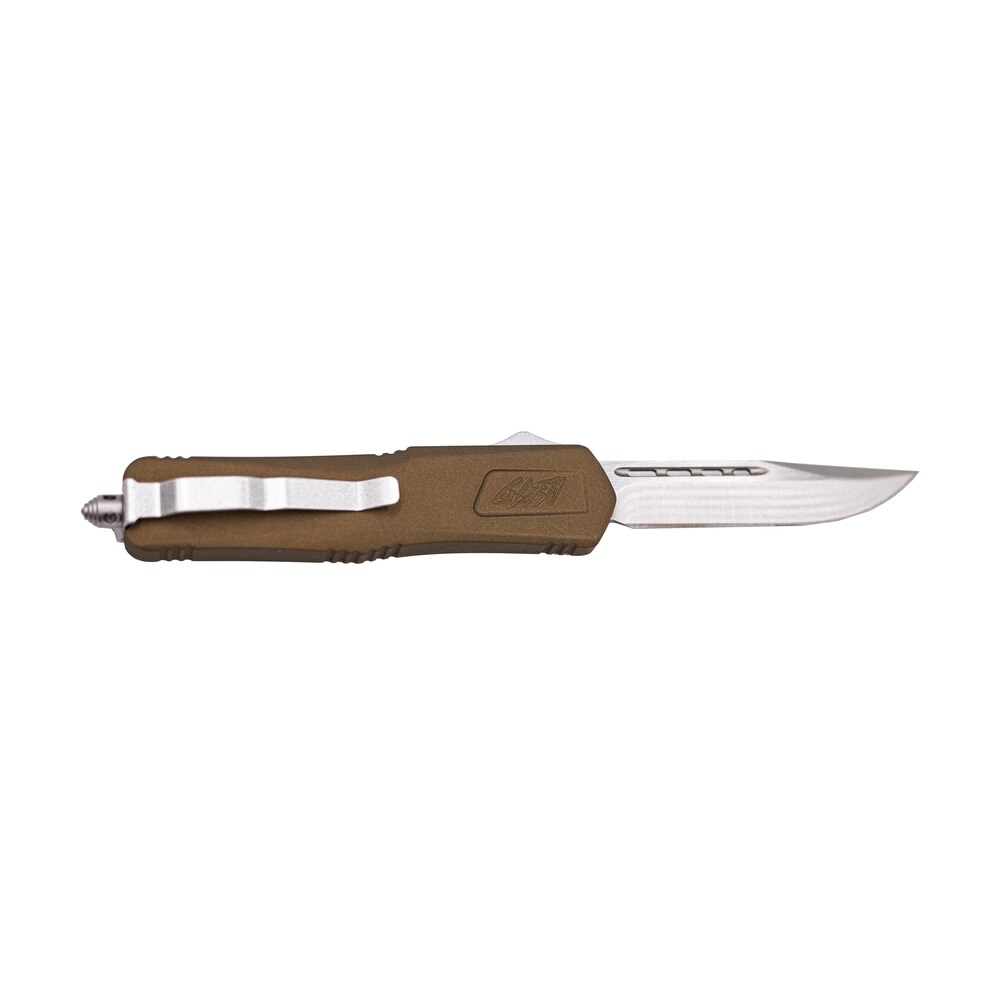 great lakes firearms glkmdsmtbrz glfa medium 3.50" otf plain steel blade, bronze cerakote aluminum handle Great Lakes Firearms GLKMDSMTBRZ GLFA Medium 3.50" OTF Plain Steel Blade, Bronze Cerakote Sports South item 171430