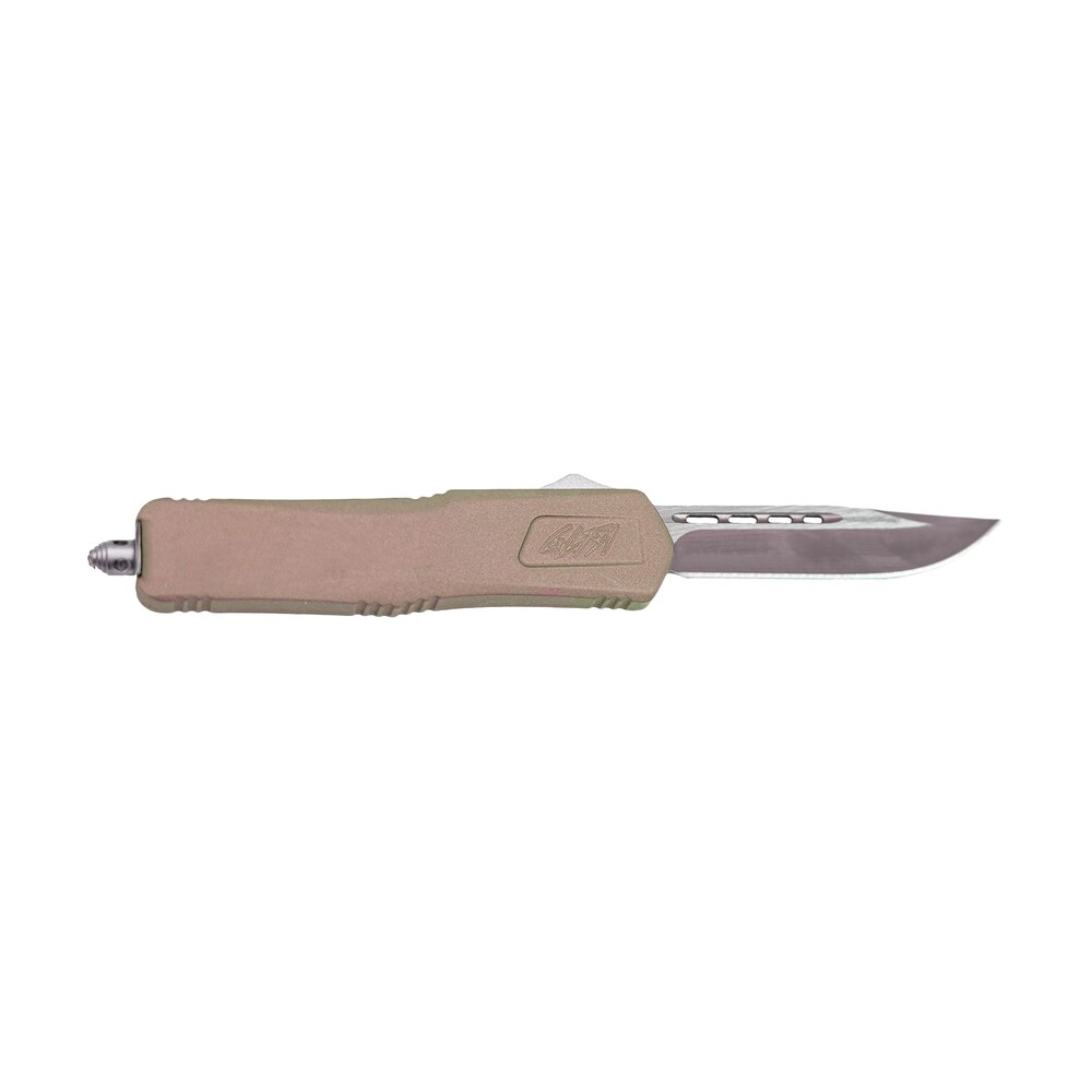 great lakes firearms glkmdsmtfde glfa medium 3.50" otf plain steel blade, flat dark earth cerakote aluminum handle Great Lakes Firearms GLKMDSMTFDE GLFA Medium 3.50" OTF Plain Steel Blade, Flat Dark Earth Sports South item 171431