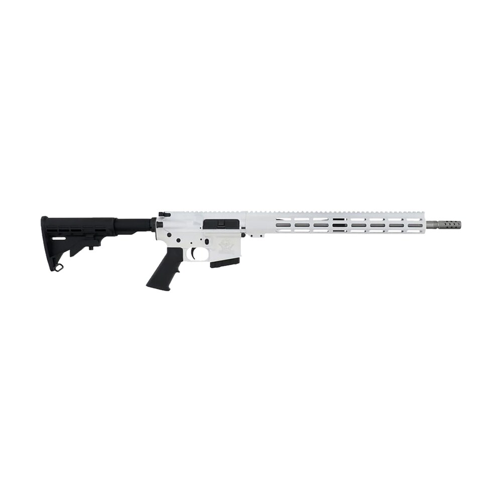 great lakes firearms gl15350sswht16 glfa 350 legend 5+1 18" stainless threaded barrel, white cerakote picatinny rail aluminum receiver, m lok handguard black synthetic stock, mil spec polymer grip Great Lakes Firearms GL15350SSWHT16 GLFA 350 Legend 5+1 18" Stainless Threaded Sports South item 171439