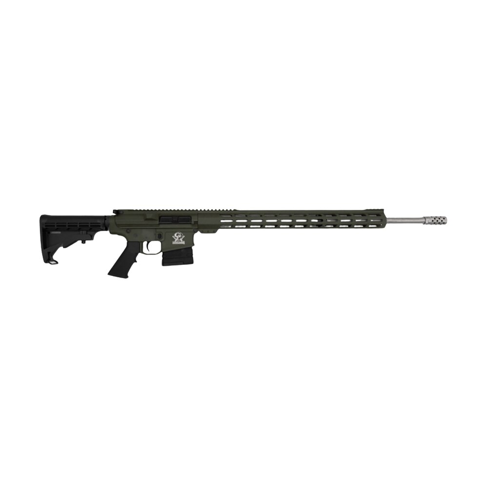 great lakes firearms gl10243ssodg glfa 243 win 5+1 24" stainless threaded barrel, od green cerakote picatinny rail aluminum receiver, adjustable black synthetic stock, mil spec polymer grip Great Lakes Firearms GL10243SSODG GLFA 243 Win 5+1 24" Stainless Threaded Sports South item 171458