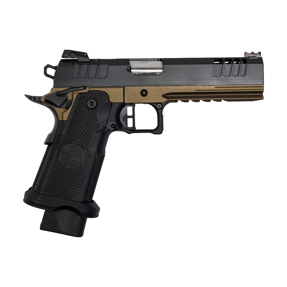 great lakes firearms gl1911ds9fssbrz 1911 ds synergy 9mm luger 20+1 5" optic cut/serrated cerakote black molded grip bronze frame Great Lakes Firearms GL1911DS9FSSBRZ 1911 DS Synergy 9mm Luger 20+1 5" Optic Cut/Serrated Sports South item 171466