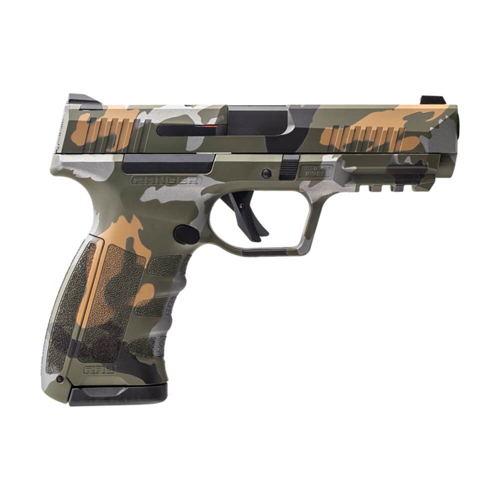 dickinson llc ra9c ra9 ranger compact frame 9mm luger 17+1 4.25" black steel barrel, ranger camo serrated aluminum slide, ranger camo polymer frame w/accessory rail Dickinson LLC RA9C RA9 Ranger Compact Frame 9mm Luger 17+1 4.25" Black Steel Sports South item 171488