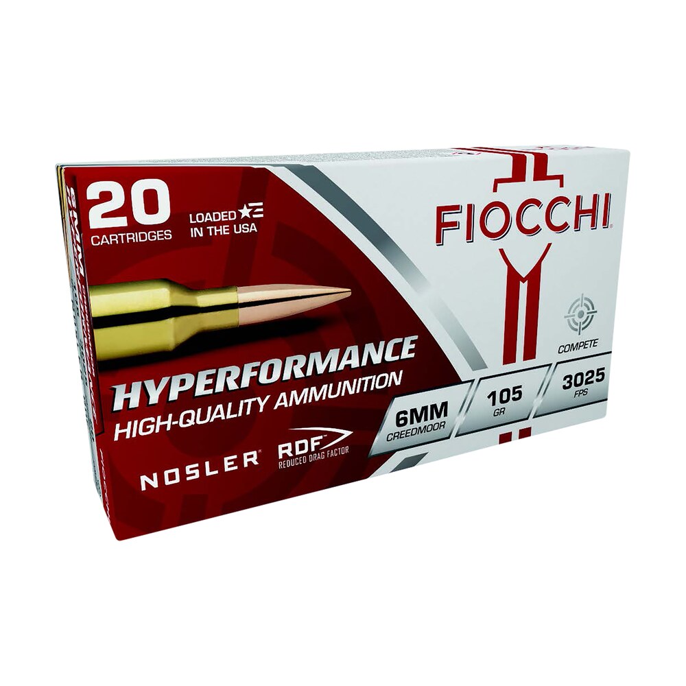 fiocchi 6cmrd hyperformance match 6mmcreedmoor 105gr nosler reduced drag factor 20 per box/10 case Fiocchi 6CMRD Hyperformance Match 6mmCreedmoor 105gr Nosler Reduced Drag Factor 20 Per Box/10 Sports South item 171652