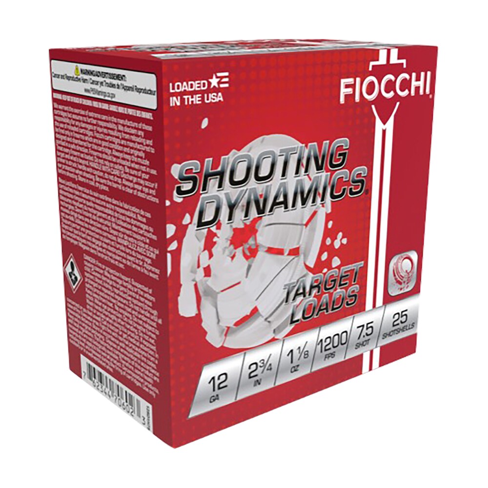 fiocchi 12sd18h7 shooting dynamics target 12gauge 2.75" 1 1/8oz 7.5shot 25 per box/10 case Fiocchi 12SD18H7 Shooting Dynamics Target 12Gauge 2.75" 1 1/8oz 7.5Shot 25 Per Box/10 Case Sports South item 171746