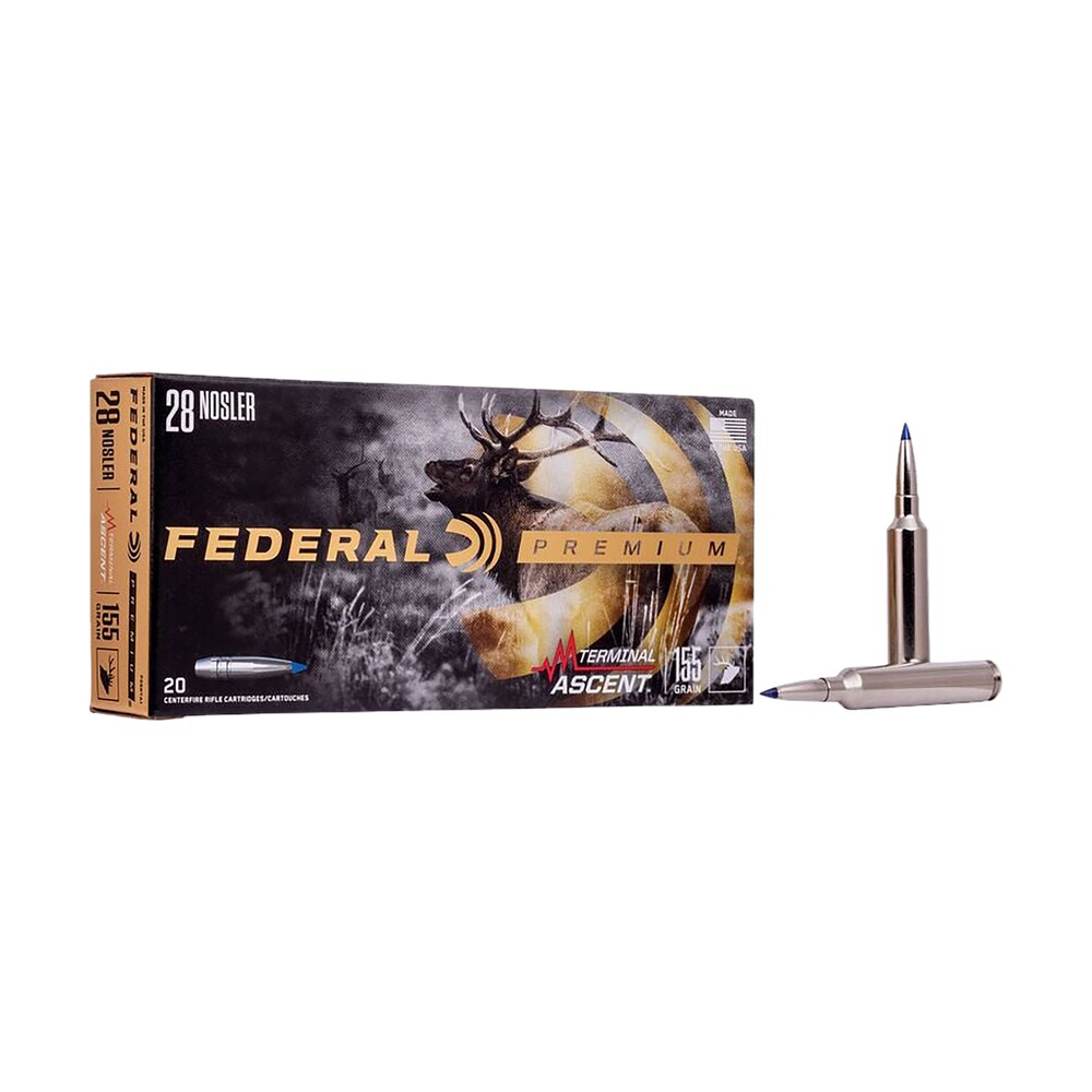 federal p28nta1 premium 28nosler 155gr terminal ascent 20 per box/10 case Federal P28NTA1 Premium 28Nosler 155gr Terminal Ascent 20 Per Box/10 Case Sports South item 171771