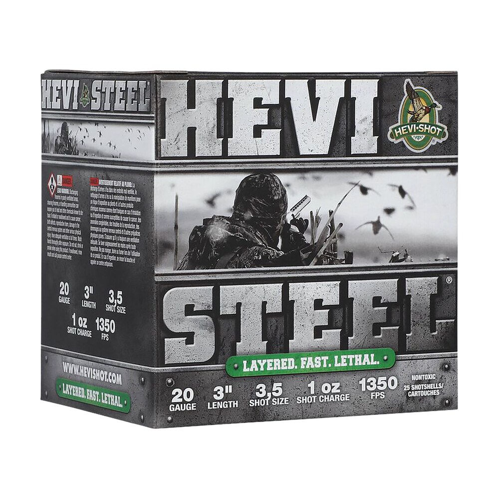 hevi shot hs62035 hevi steel waterfowl 20gauge 3" 1oz 3/5shot 25 per box/10 case HEVI-Shot HS62035 HEVI-Steel Waterfowl 20Gauge 3" 1oz 3/5Shot 25 Per Box/10 Case Sports South item 171780