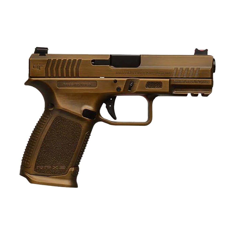 gforce arms gfrpx3c9bnz exodus 9mm luger 15+1 4.02" black steel barrel, bronze cerakote serrated steel slide, bronze cerakote polymer frame w/accessory rail, textured grip Gforce Arms GFRPX3C9BNZ Exodus 9mm Luger 15+1 4.02" Black Steel Sports South item 172202