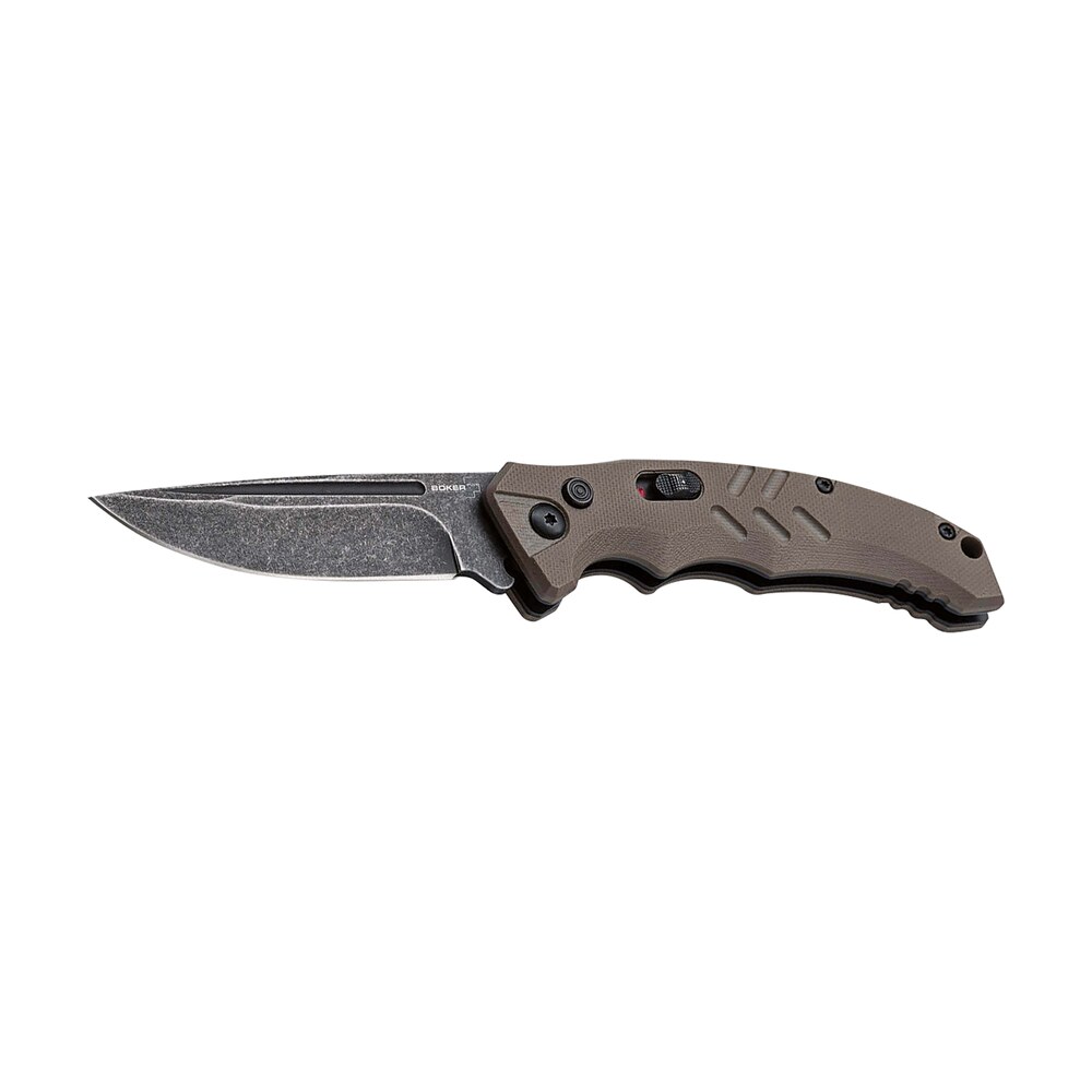 boker 01bo483 intention ii folding drop point plain d2 steel blade brown g10 handle Boker 01BO483 Intention II Folding Drop Point Plain D2 Steel Blade Brown G10 Handle Sports South item 172509