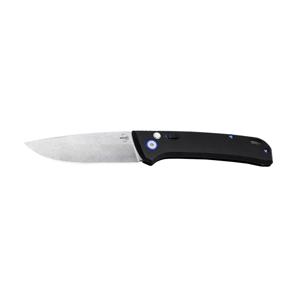 boker 01bo920 frnd 3.35" drop point plain stonewashed d2 steel blade 4.52" black grivory handle Boker 01BO920 FRND 3.35" Drop Point Plain Stonewashed D2 Steel Blade 4.52" Black Grivory Handle Sports South item 172514