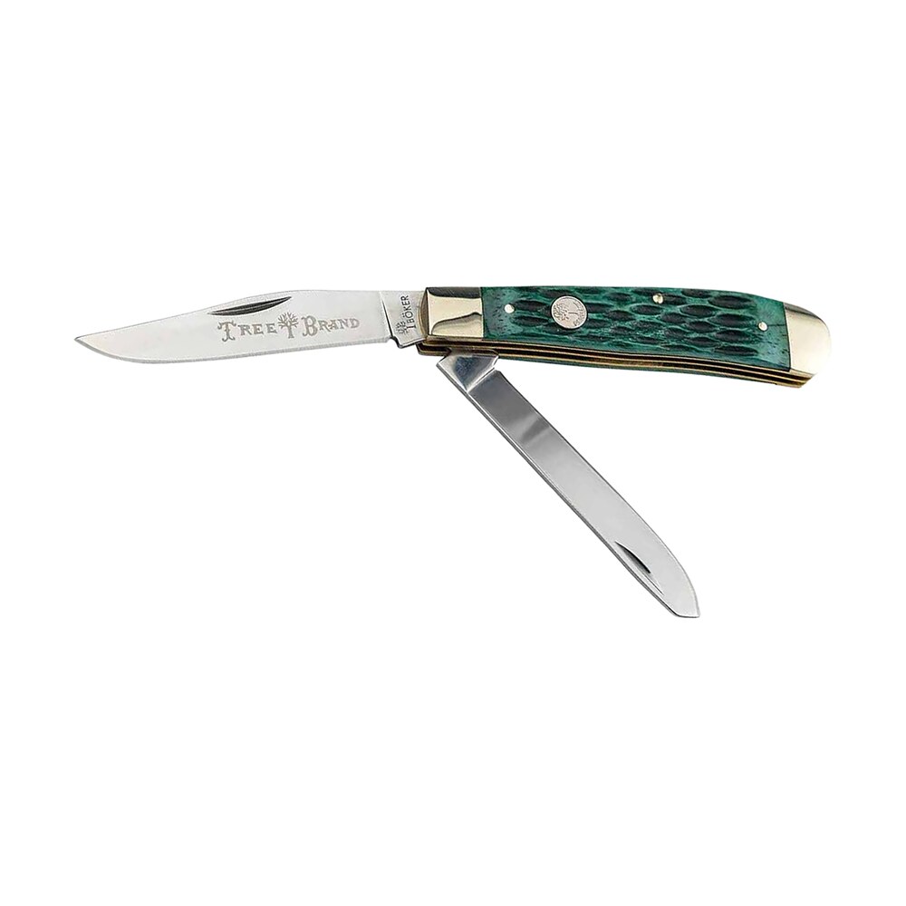boker 110831 trapper 2.0 clip point/spey plain d2 steel blade green jigged bone handle Boker 110831 Trapper 2.0 Clip Point/Spey Plain D2 Steel Blade Green Jigged Bone Handle Sports South item 172541