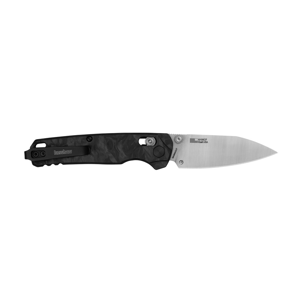 kershaw 6105cf bel air folding/reverse tanto plain blackwash cpm magnacut steel blade/bright nickel cerakote 6061 t6 aluminum handle Kershaw 6105CF Bel Air Folding/Reverse Tanto Plain Blackwash CPM MagnaCut Steel Blade/Bright Sports South item 172602