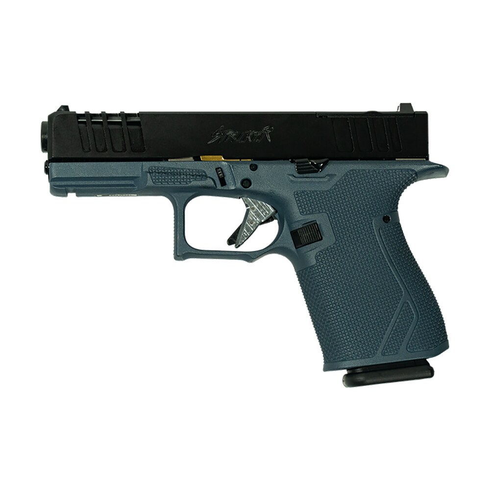 great lakes firearms gl19blu striker 9mm 15+1 4" front/rear serrations cerakote blue titanium Great Lakes Firearms GL19BLU Striker 9mm 15+1 4" Front/Rear Serrations Cerakote Blue Titanium Sports South item 172616