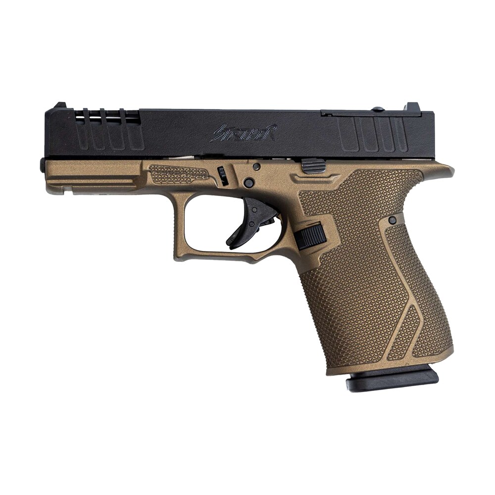 great lakes firearms gl19brz striker compact frame 9mm luger 15+1 4" black nitride steel barrel, black cerakote serrated w/slide cuts steel slide, bronze cerakote polymer frame & grip, ambidextrous Great Lakes Firearms GL19BRZ Striker Compact Frame 9mm Luger 15+1 4" Black Nitride Steel Sports South item 172617