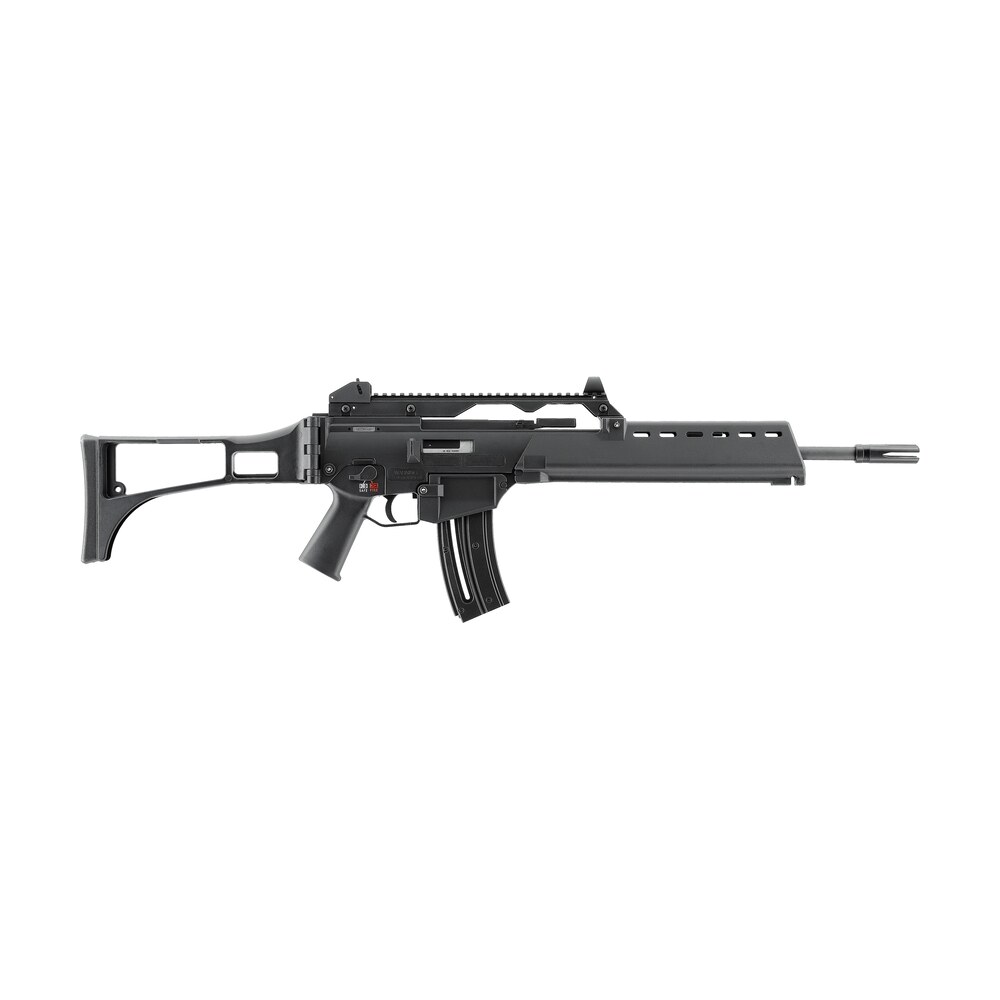 hk 81000994 g36 22 lr 20+1 18.13" black barrel w/flash suppressor, black receiver w/picatinny rail, black folding synthetic stock, black polymer grip HK 81000994 G36 22 LR 20+1 18.13" Black Barrel Sports South item 172631