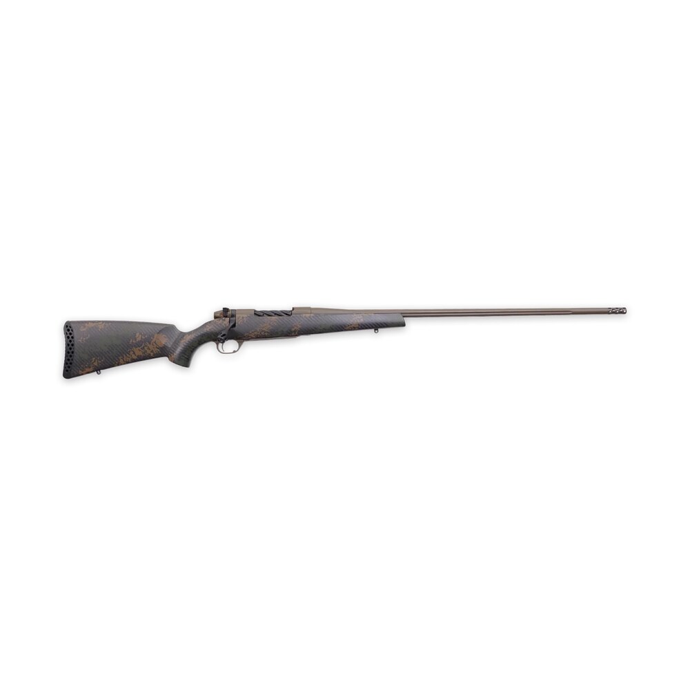 weatherby mbc20n300pr8b mark v backcountry 2.0 300 prc 3+1 28" patriot brown cerakote fluted barrel/peak 44 blacktooth carbon fiber w/ dark green/brown sponge stock Weatherby MBC20N300PR8B Mark V Backcountry 2.0 300 PRC 3+1 28" Patriot Brown Cerakote Fluted Sports South item 172646