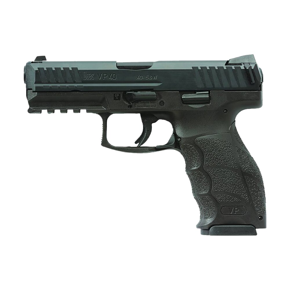 hk 81001161 vp40 40 s&w 10+1 4.09" black steel barrel, black cerakote serrated steel slide, black polymer frame w/picatinny rail, black interchangeable backstrap grip HK 81001161 VP40 40 S&W 10+1 4.09" Black Steel Sports South item 172684