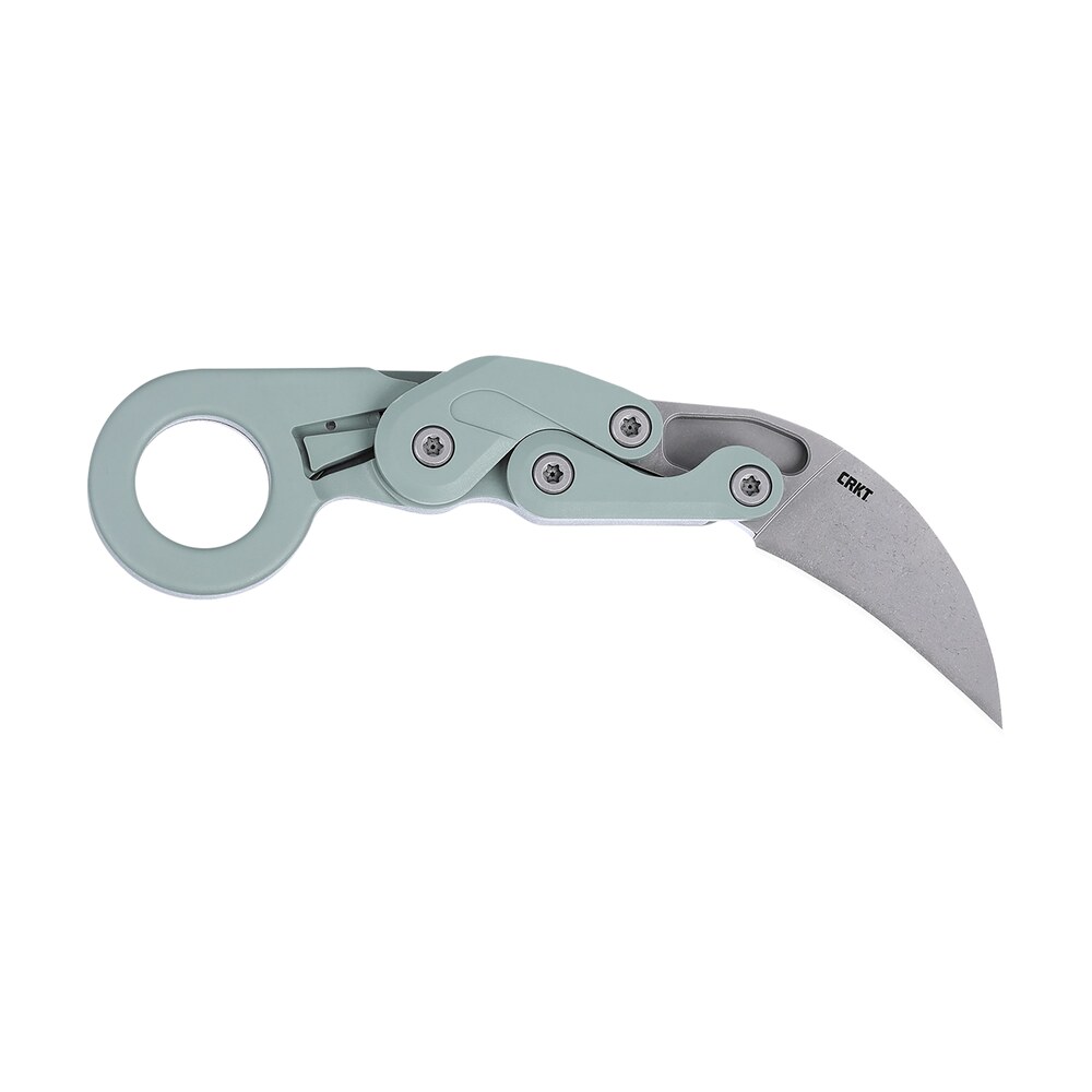 crkt 4041gr provoke 2.41" folding karambit plain satin d2 steel blade, gray cerakote aluminum handle CRKT 4041GR Provoke 2.41" Folding Karambit Plain Satin D2 Steel Blade, Gray Cerakote Aluminum Sports South item 172867