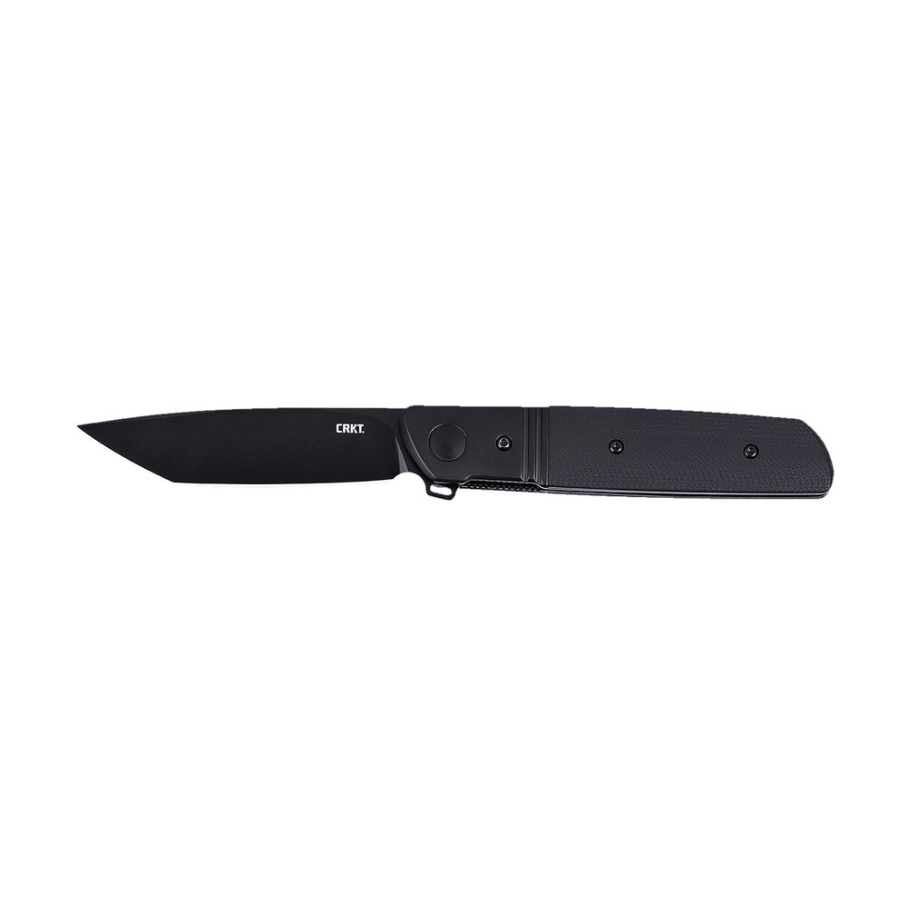 crkt 5720k bamboozled 3.31" folding tanto plain black oxide d2 steel blade, black g10/ss handle CRKT 5720K Bamboozled 3.31" Folding Tanto Plain Black Oxide D2 Steel Blade, Black G10/SS Handle Sports South item 172873