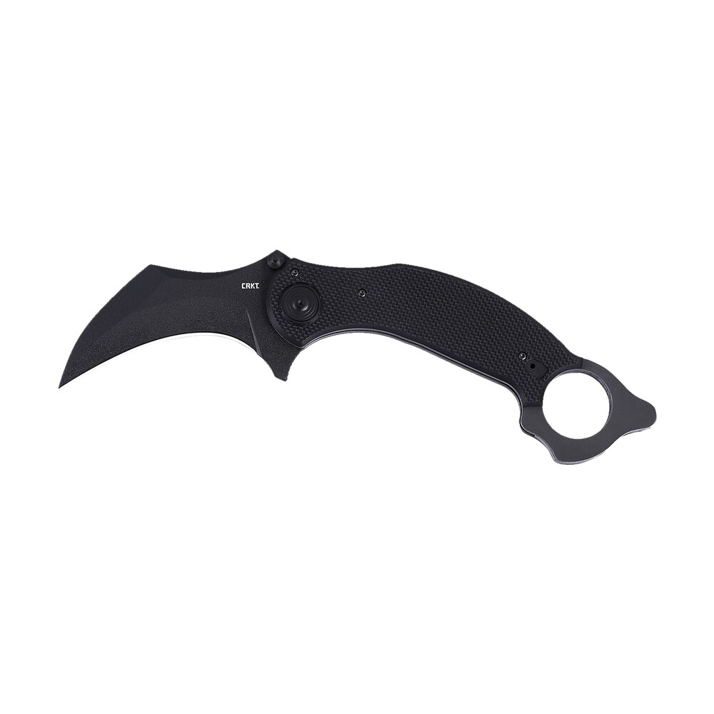 crkt 2635 du hoc deadbolt 3.62" fixed karambit plain black powder coated d2 steel blade, black g10 handle CRKT 2635 DU Hoc Deadbolt 3.62" Fixed Karambit Plain Black Powder Coated D2 Steel Blade, Black Sports South item 172886