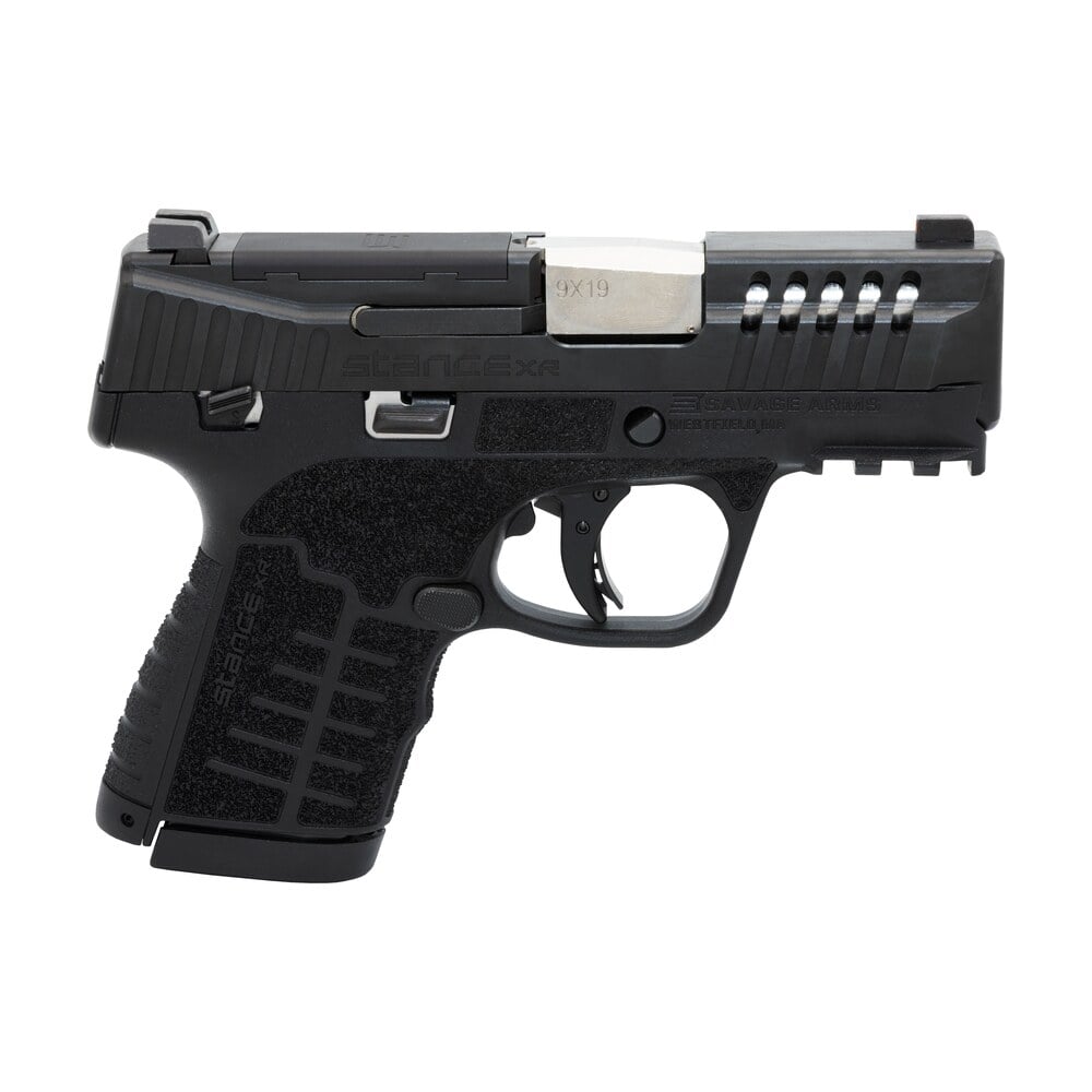 savage arms 67052 stance xr 9mm 13+1 3.20" natural black nitride ported stainless steel slide black glass filled nylon grip ambidextrous Savage Arms 67052 Stance XR 9mm 13+1 3.20" Natural Black Nitride Ported Stainless Steel Slide Sports South item 172887