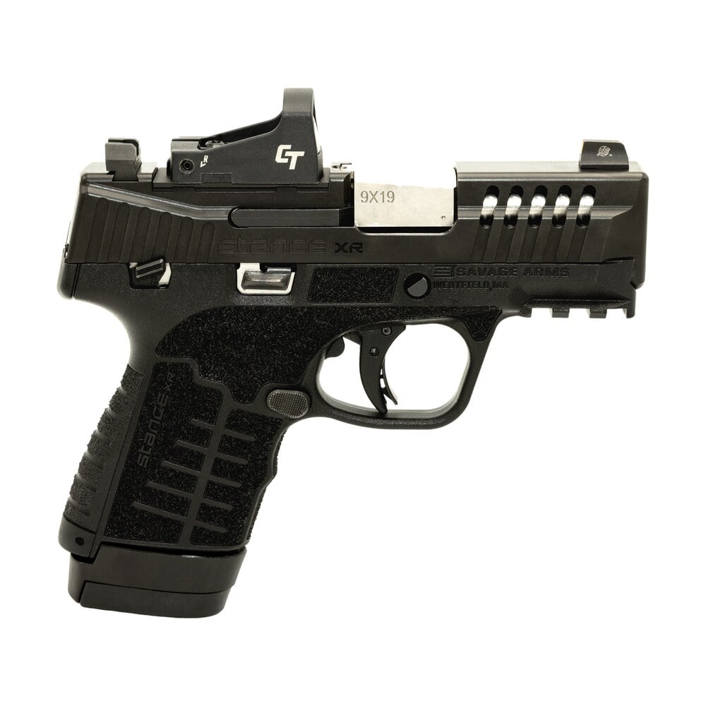 savage arms 67054 stance xr 9mm 13+1 3.20" natural black nitride ported stainless steel slide black glass filled nylon grip ambidextrous Savage Arms 67054 Stance XR 9mm 13+1 3.20" Natural Black Nitride Ported Stainless Steel Slide Sports South item 172889