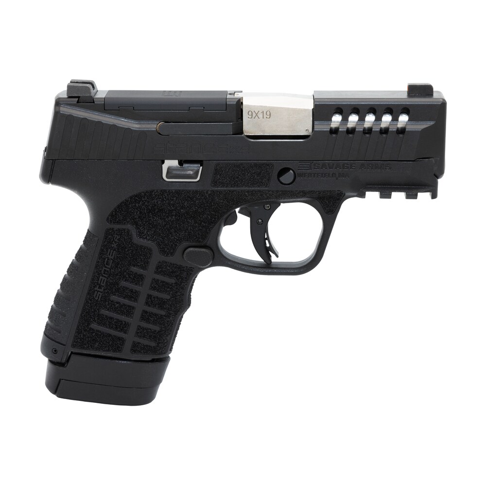 savage arms 67062 stance xr 9mm 13+1 3.20" natural black nitride ported stainless steel slide black glass filled nylon grip ambidextrous Savage Arms 67062 Stance XR 9mm 13+1 3.20" Natural Black Nitride Ported Stainless Steel Slide Sports South item 172896