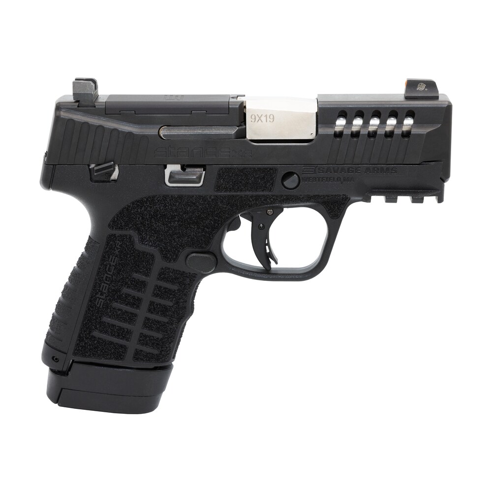 savage arms 67063 stance xr 9mm 13+1 3.20" natural black nitride ported stainless steel slide black glass filled nylon grip ambidextrous Savage Arms 67063 Stance XR 9mm 13+1 3.20" Natural Black Nitride Ported Stainless Steel Slide Sports South item 172897