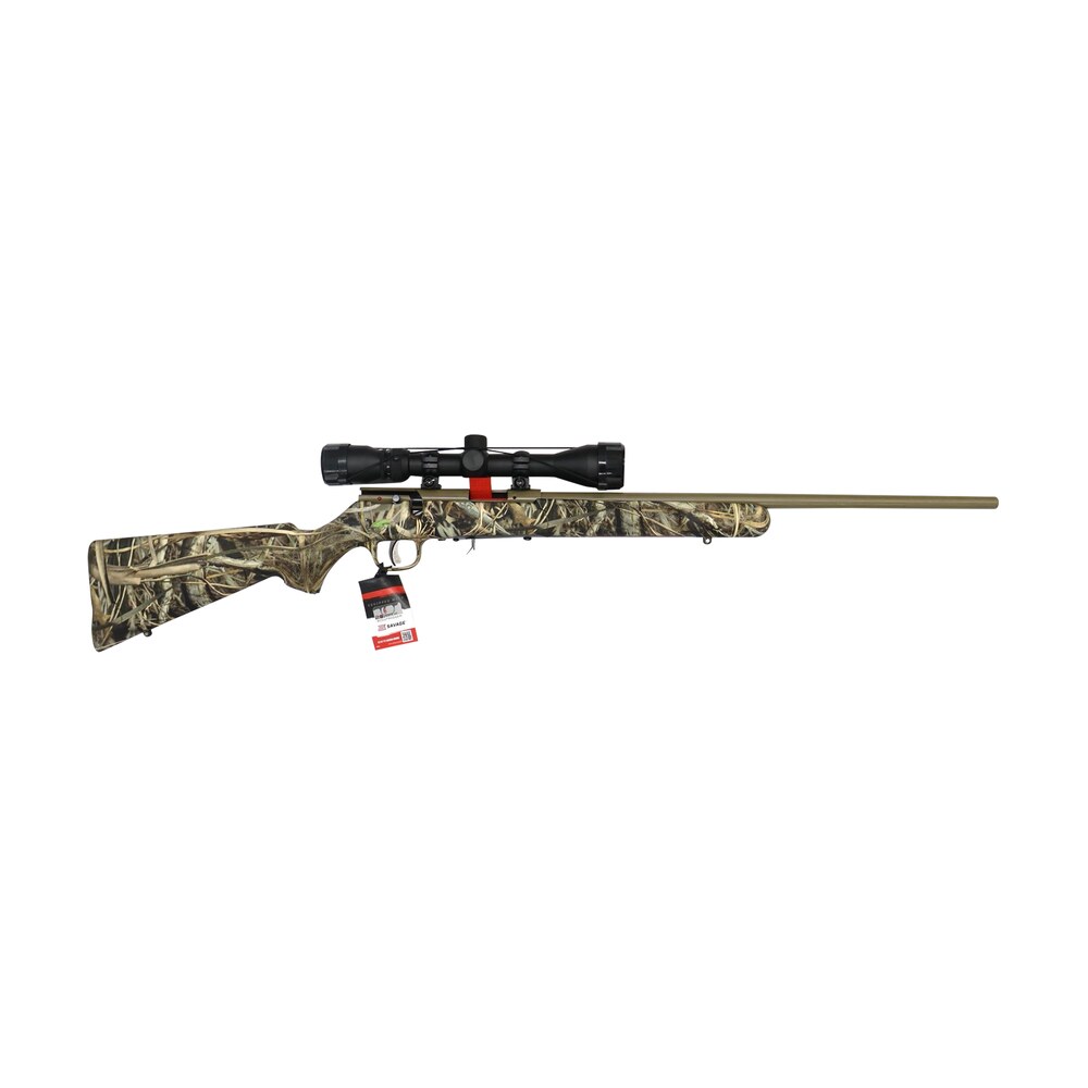 savage arms 90757 93 xp 22 wmr 10+1 21" coyote tan cerakote button rifled barrel & drilled & tapped steel receiver, brush camouflage fixed synthetic stock, weaver 3 9x40mm Savage Arms 90757 93 XP 22 WMR 10+1 21" Coyote Tan Cerakote Button-Rifled Barrel & Drilled Sports South item 172948