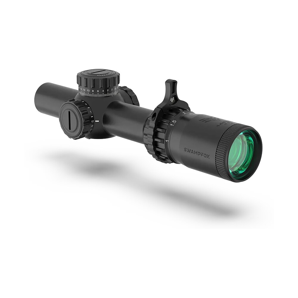 swampfox optics thk16241gf tomahawk ii black 1 6x 24mm 30mm tube bright fiber optic green reticle Swampfox Optics THK16241GF Tomahawk II Black 1-6x 24mm 30mm Tube Bright Fiber Optic Green Sports South item 173004