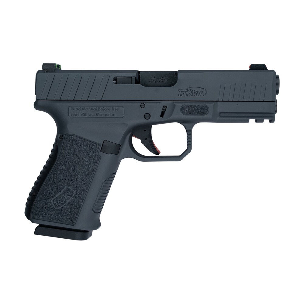 tristar 85764 apoc 9mm luger 15+1 4.02" black steel barrel, sniper gray cerakote serrated steel slide & polymer frame w/accessory rail, textured grip TriStar 85764 Apoc 9mm Luger 15+1 4.02" Black Steel Sports South item 173028