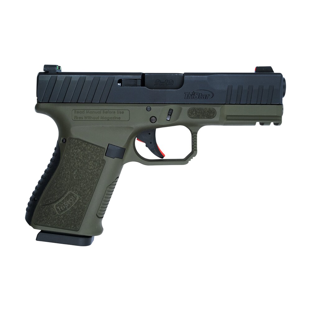tristar 85776 apoc 9mm luger 15+1 4.02" black steel barrel, black cerakote serrated steel slide, multicam cerakote polymer frame w/accessory rail, textured grip TriStar 85776 Apoc 9mm Luger 15+1 4.02" Black Steel Sports South item 173030