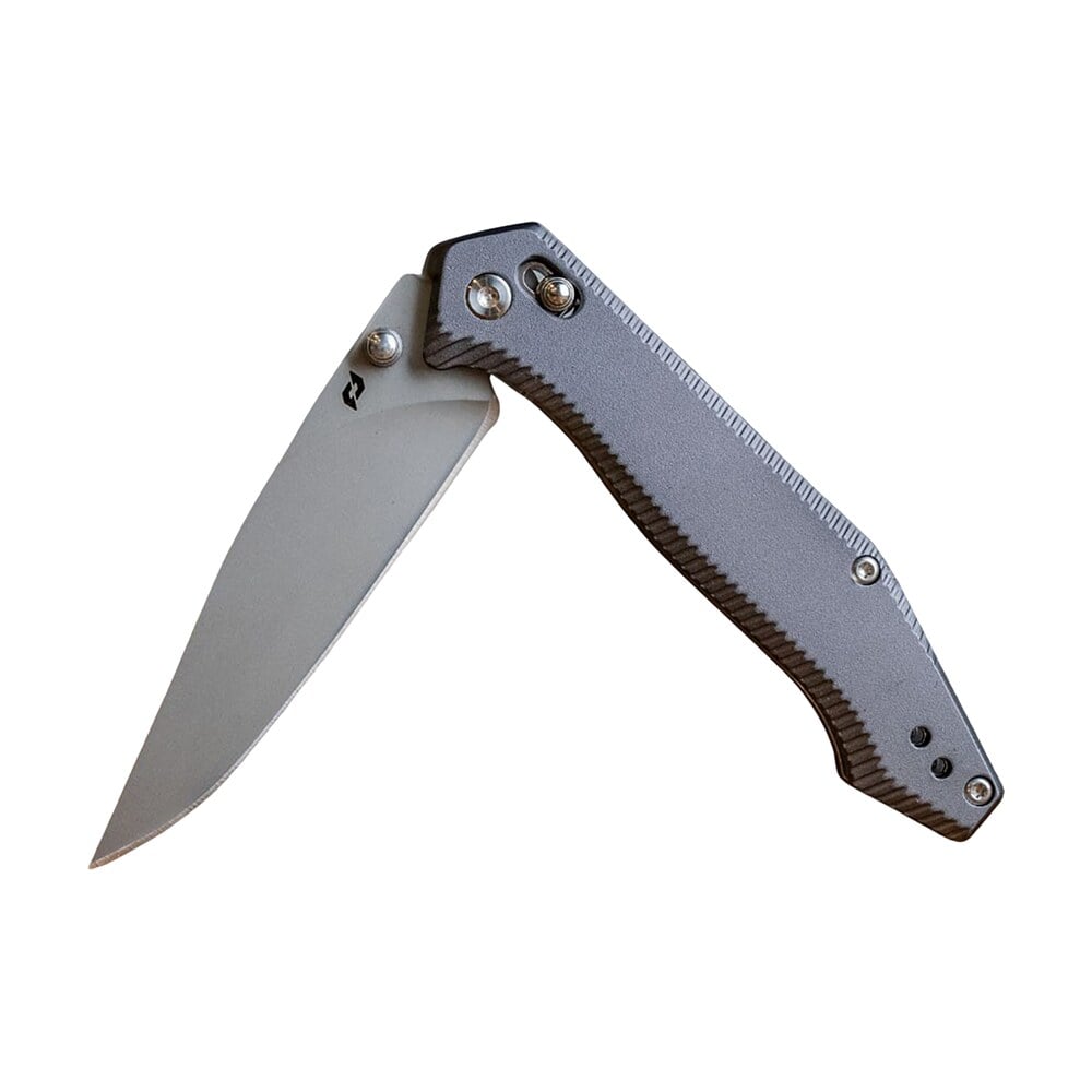 schrade 1215384 3.40" folding drop point plain stainless steel blade, black aluminum handle Schrade 1215384 3.40" Folding Drop Point Plain Stainless Steel Blade, Black Aluminum Handle Sports South item 173677