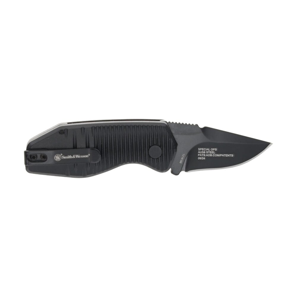 smith & wesson knives 1219165 special ops mini 1.90" folding drop point plain aus 8a ss blade aluminum handle Smith & Wesson Knives 1219165 Special Ops Mini 1.90" Folding Drop Point Plain AUS-8A SS Sports South item 173680