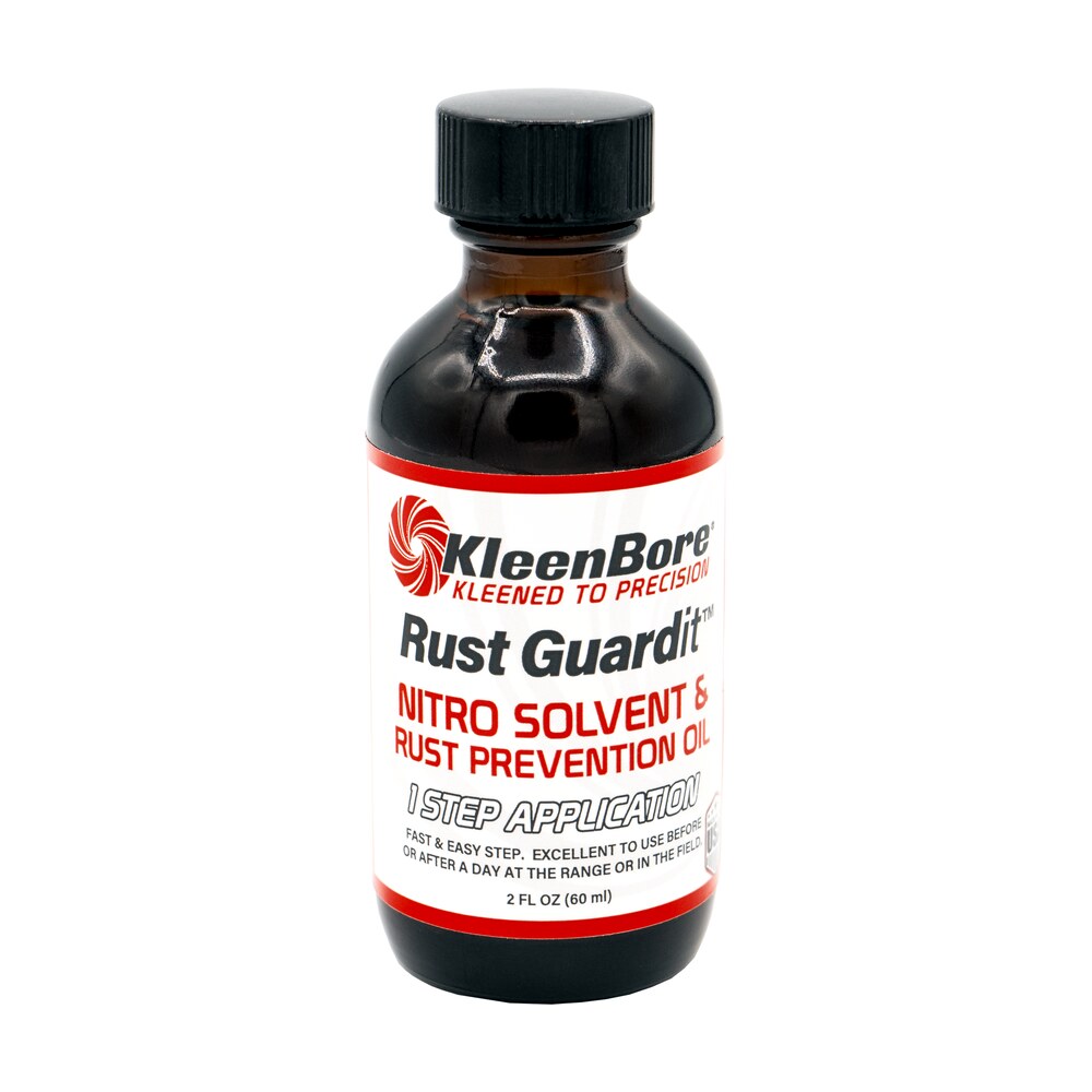kleenbore rg2bcase rust guardit nitro solvent & rust prevention oil refill bottle 2oz/12 per case KleenBore RG2BCASE Rust Guardit Nitro Solvent & Rust Prevention Oil Refill Bottle 2oz/12 Sports South item 173689