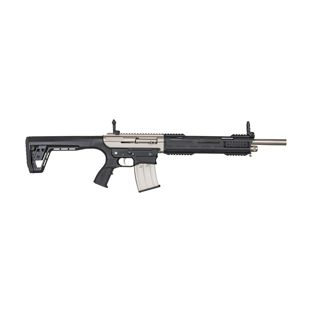 tokarev usa 21000102 tar mp 12 gauge semi auto 3" 5+1 18.50" electroless nickel stainless steel barrel, electroless nickel aluminum receiver w/picatinny rail, m lok handguards, black polymer stock Tokarev USA 21000102 TAR MP 12 Gauge Semi-Auto 3" 5+1 18.50" Electroless Nickel Stainless Steel Sports South item 173888