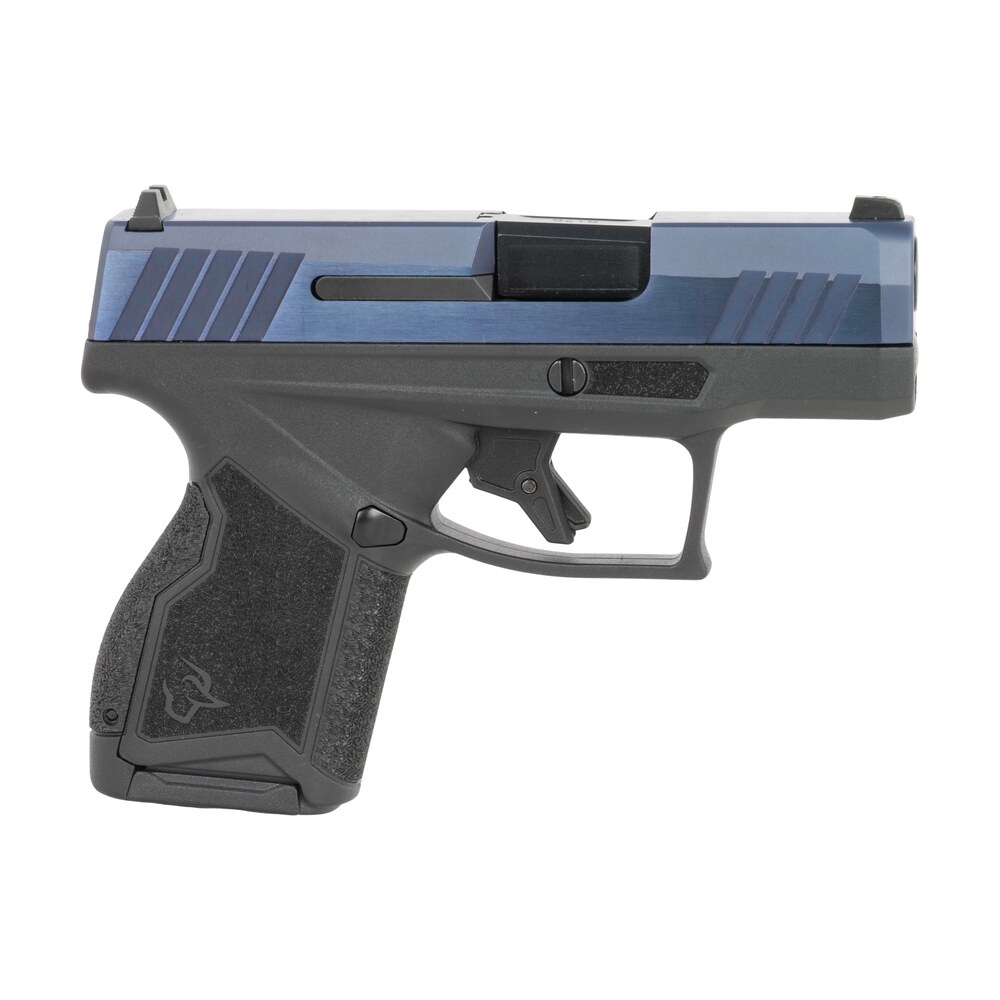 taurus 1 gx4m931 b gx4 micro compact frame 9mm luger 13+1 3.06" satin black dlc stainless steel barrel, blue pvd serrated alloy steel slide, matte black stainless steel frame, textured grip Taurus 1-GX4M931-B GX4 Micro-Compact Frame 9mm Luger 13+1 3.06" Satin Black DLC Stainless Steel Sports South item 173899