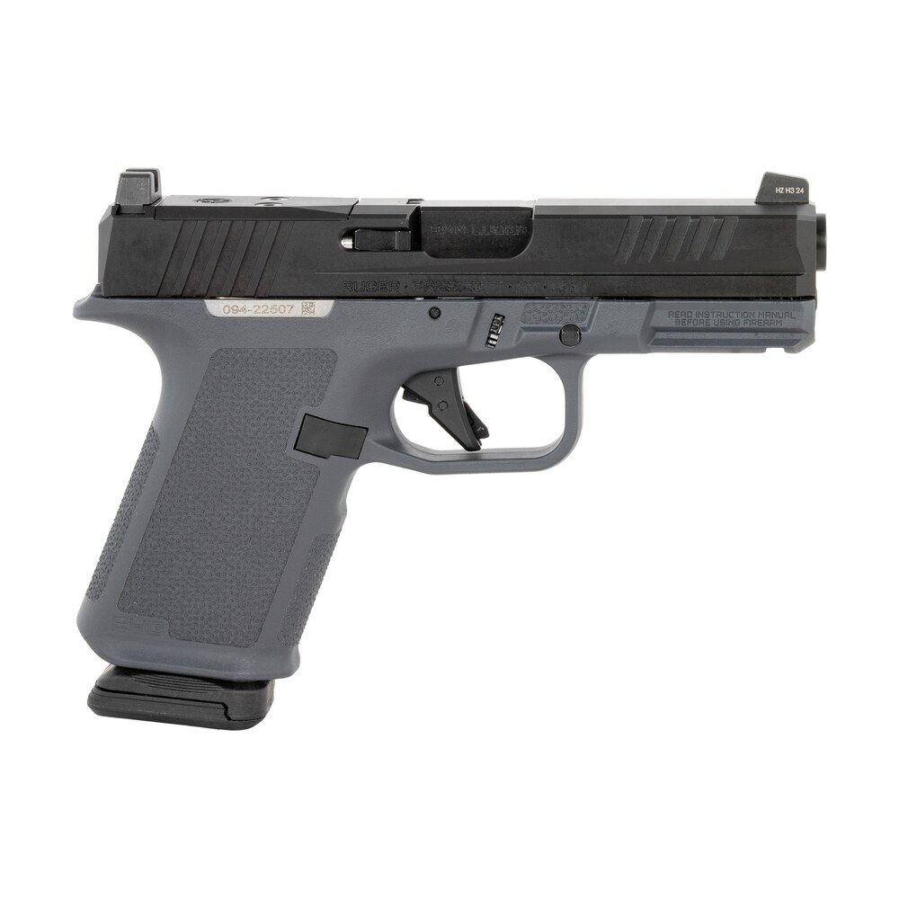 ruger 19400 rxm 9mm 15+1 4" black fnc nitride steel barrel, black fnc nitride optic ready/serrated alloy steel slide, stealth gray polymer frame w/accessory rail, stealth gray magpul enhanced grip Ruger 19400 RXM 9mm 15+1 4" Black FNC Nitride Steel Sports South item 173902