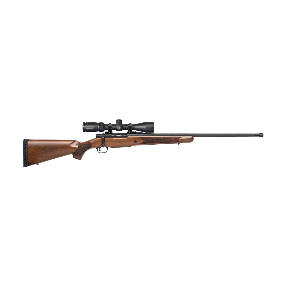 mossberg 28237 patriot w/optic full size 6.5 prc 4+1 24" matte blued fluted threaded barrel, matte blued drilled & tapped receiver, walnut fixed stock, vortex crossfire ii 3 9x40mm scope, right hand Mossberg 28237 Patriot Sports South item 174375