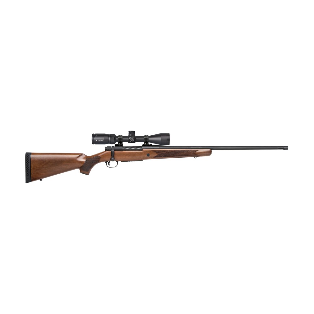 mossberg 28240 patriot w/optic full size 7mm prc 3+1 24" matte blued fluted threaded barrel, matte blued drilled & tapped receiver, walnut fixed stock, vortex crossfire ii 3 9x40mm scope, right hand Mossberg 28240 Patriot Sports South item 174378